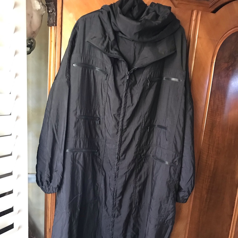 Christa De Carouge Swiss designer Rain Coat wide and zips